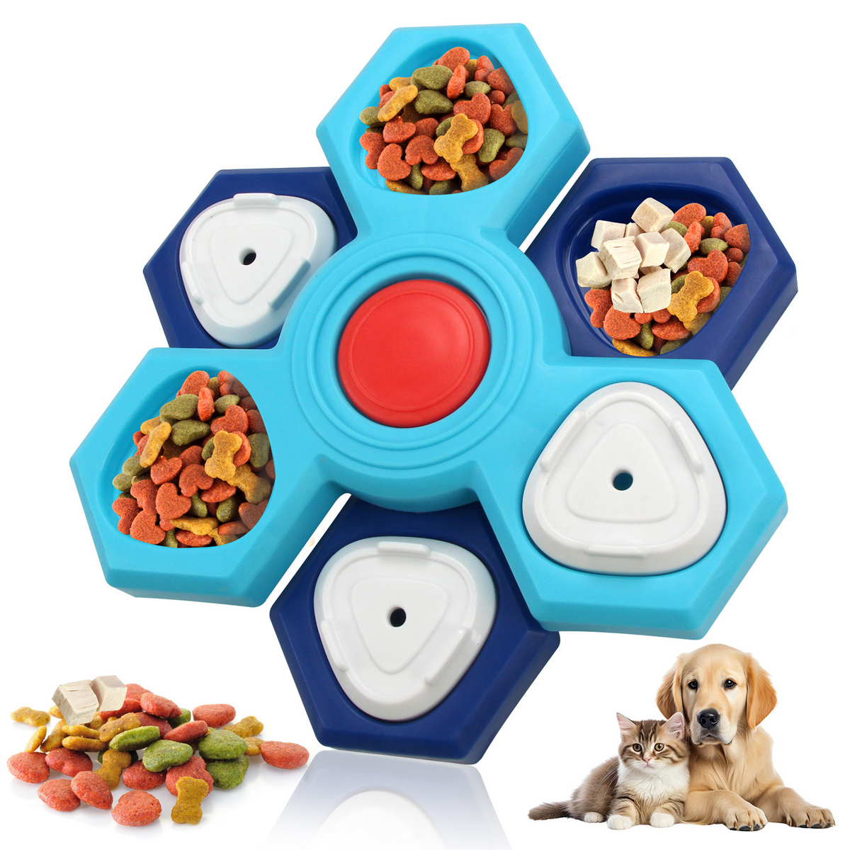 Interactive Dog Treat Puzzle Toy