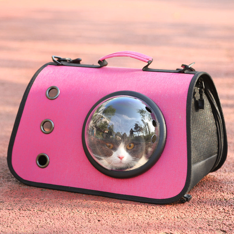 Foldable Cat Backpack with Breathable Mesh Design